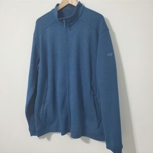 Arc'teryx Full Zip Knit Fleece Jacket Dark Teal Mens XXL